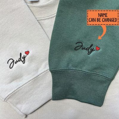 Custom Embroidered Sweatshirts For Couples, Custom Matching Couple Hoodies, Mouses Cartoon Couples Embroidered Matching Sweater, Personalized Couple Sweatshirt, Couple Embroidered Sweatshirt, Valentine's Day Gifts Idea For Him Her-Mevshero - Image 3