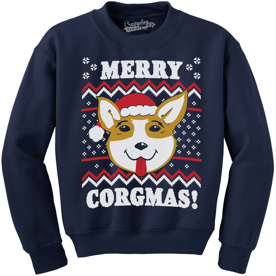 Merry Corgmas Crew Neck Sweatshirt